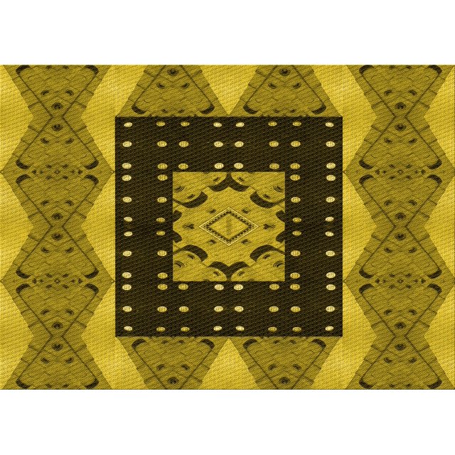 Ahgly Company Machine Washable Indoor Rectangle Transitional Yellow Area Rugs, 2' x 4'