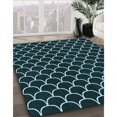 thumbnail image 3 of Ahgly Company Tapis d'Intérieur Lavable en Machine Carré Vert Profond Transitionnel, 7 Pieds Carré, 3 of 7