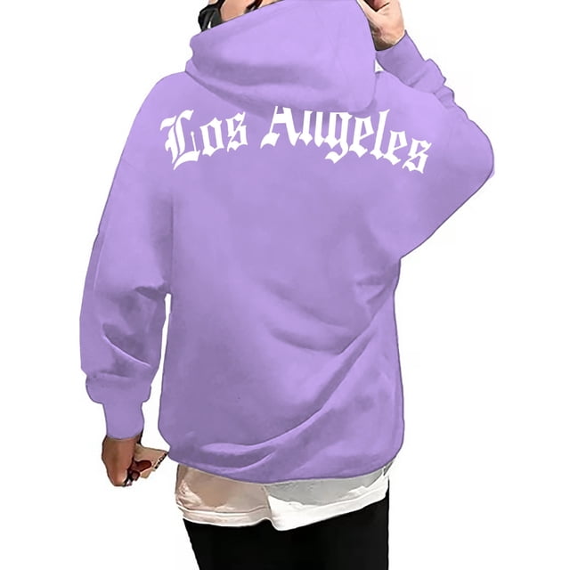 LUOGENLI Chandails à Capuche pour Hommes Graphique Mexique Mode Homme Décontracté Lettre Partie Imprimée Chandail à Capuche à Enfiler Manches Longues Chandail à Capuche Hauts Chandails à Capuche pour Hommes Designer Violet Taille TG