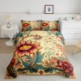 thumbnail image 1 of YST Colorful Flowers Bedding Set, Boho Paisley Floral, Medieval European-Style, Queen, 1 of 5