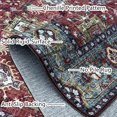 thumbnail image 4 of JV Home Tapis Oushak Rouge Brun 2'x3'3 Pouces Tapis Lavable Antidérapant, 4 of 7