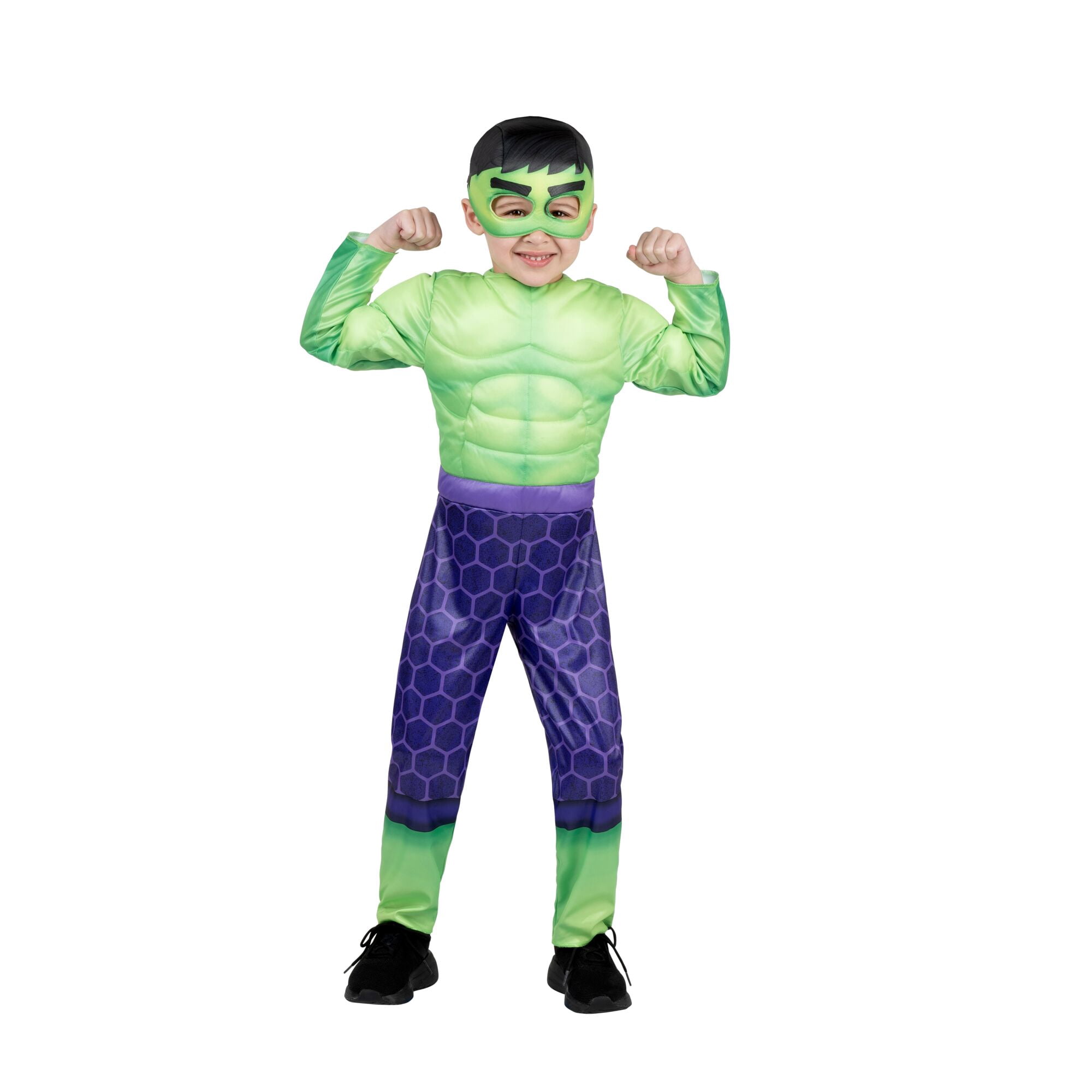 MARVEL’S HULK TODDLER COSTUME - Muscle Chest Jumpsuit with Fabric Mask