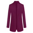 thumbnail image 4 of Manteau Long pour Femme, Cardigan Veste Uni à devant Ouvert avec Design à Manches Courtes, 4 of 4