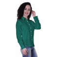 thumbnail image 2 of Moomaya Full Sleeve Cotton Collar Shirts For Womens Formal Plain Workwear, 2 of 6