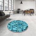 thumbnail image 4 of Ahgly Company Machine Washable Indoor Rectangle Transitional Dark Cyan Green Area Rugs, 2' x 3', 4 of 7