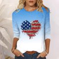 thumbnail image 2 of EQWLJWE Blouses à Manches Longues pour Femmes Hauts en Solde Mode Décontractée Col Rond Couture Contraste Couleur T-shirt Blouse, 2 of 4