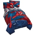 thumbnail image 1 of Marvel Spiderman Burst 4 Piece Twin Bed Set - Includes Reversible Comforter & Sheet Set - Bedding - Super Soft Fade Resistant Microfiber - (Official Marvel Product), 1 of 6