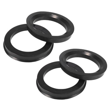 Unique Bargains 4pcs Plastic 64.1mm to 72.56mm Car Hub Centric Rings Wheel Spacer Black