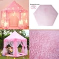 thumbnail image 4 of WIFKLSIIPG Rug Pad Mat ​for Playhouse Play Tent Soft Coral Pink Hexagon Carpet, 4 of 4