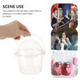 thumbnail image 3 of HLONK 5 Clear Plastic Buckets with Dome Lids 500ml, 3 of 11