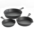 thumbnail image 1 of Gibson Home Addlestone 3 Piece Cast Iron Pre Seasoned Skillet Set, 1 of 6