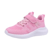 dmqupv Sneakers for Girls Toddler Big Kids Shoes Boys Girls Breathable Sneakers Athletic Running Shoes Pink,Size for US 1.5