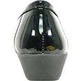 thumbnail image 4 of kozi Femme Confort Décontracté Chaussure Compensée à Enfiler Mocassin ML3255 Bout Rond Semelle Intérieure Amovible Noir Brillant Taille 9.5, 4 of 8