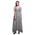 thumbnail image 1 of Bimba Robe Longue à Imprimé Floral pour Femme, Bretelles Spaghetti, Col en V, Maxi, Tenue de Plage - Très Petit, 1 of 4