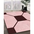 thumbnail image 3 of Ahgly Tapis Rectangulaire Lavable en Machine Intérieur Transitionnel Rose Clair, 3 Pieds x 5 Pieds, 3 of 7