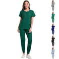 thumbnail image 4 of Ensemble de Sarraus pour Femmes 2 Pcs, Ensemble d'Uniforme d'Infirmière de Jogging Extensible, Hauts Confortables et Respirants et Pantalons Fuselés, 4 of 5