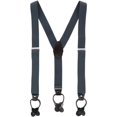 thumbnail image 1 of CTM®  1.375 Inch Wide Solid Color Y-Back Button-End Suspenders (Men's), 1 of 3