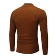 thumbnail image 3 of CEHVOM Chemise de Base Ajustée Extensible Unie à Col Mi-Haut à Manches Longues pour Homme Vente, 3 of 6