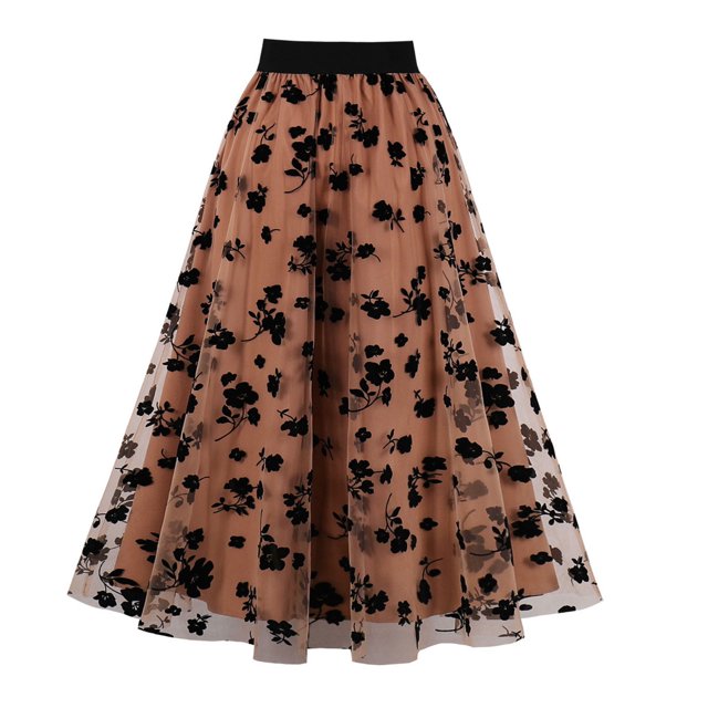 Jupes d'Été pour Femmes Robe pour Femmes 2023 Robe d'Été Décontractée pour Femmes Imprimé Jupes Longues Taille Haute Jupes Trapèze