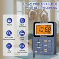 thumbnail image 2 of Portable Radio AM FM, Rechargeable Pocket Radio with Best Reception Digital Tuning, MP3, Stereo Earphone, Large LCD Screen, TF Card Socket, Transistor Radio for Jogging/Gym/Camping (Grey), 2 of 6