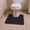 Black, variant on Soft Foam U Shape Bath Mat Non-Slip Absorbent 16x20 in Machine Washable Durable Bathroom Rug
