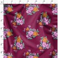 thumbnail image 3 of Soimoi Moss Georgette Fabric Florals Floral Printed Fabric 1 Yard 42 Inch Wide, 3 of 6