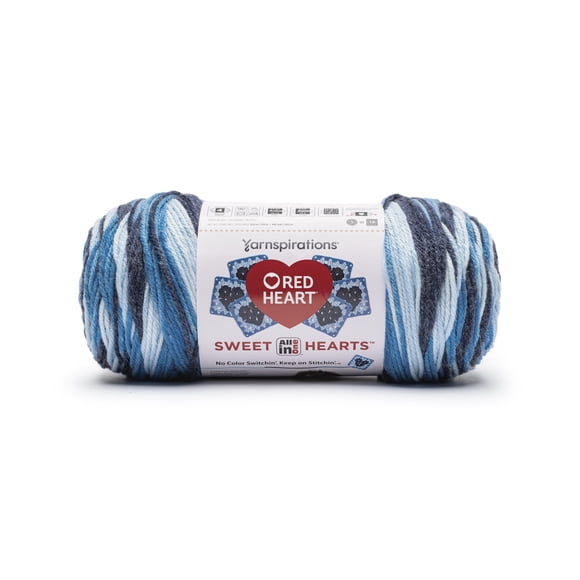 Red Heart® AIO Sweet Hearts™ n° 4 Worsted (Moyen) Acrylique, Going Steady 250 g / 440 m