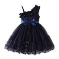 thumbnail image 2 of JDQJBZ Robe de Fête d'Anniversaire pour Tout-Petites Filles à une Épaule avec Appliqué et Ceinture, 2 of 5
