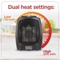 thumbnail image 4 of BLACK+DECKER Portable Space Heater, Room Space Heater with Carry Handle for Easy Transport, 4 of 7