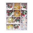 thumbnail image 2 of Christmas Outdoor Decor 12PCS Christmas Ball Ornaments Christmas Tree Decoration Holiday Multiple Styles Ornaments For Christmas Trees Party Ball Decoration Plastic Ball Outside Christmas Decorations, 2 of 3