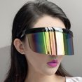 thumbnail image 4 of Baohd Grande Visière Coupe-Vent Demi-Visage Protection Anti-UV Miroir Lunettes de Soleil Rétro Protecteur, 4 of 6