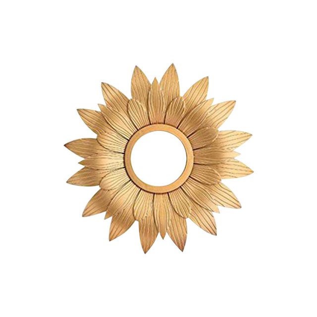 Miroir Mural Rond Miroirs de Maquillage pour Décoration Intérieure Doré