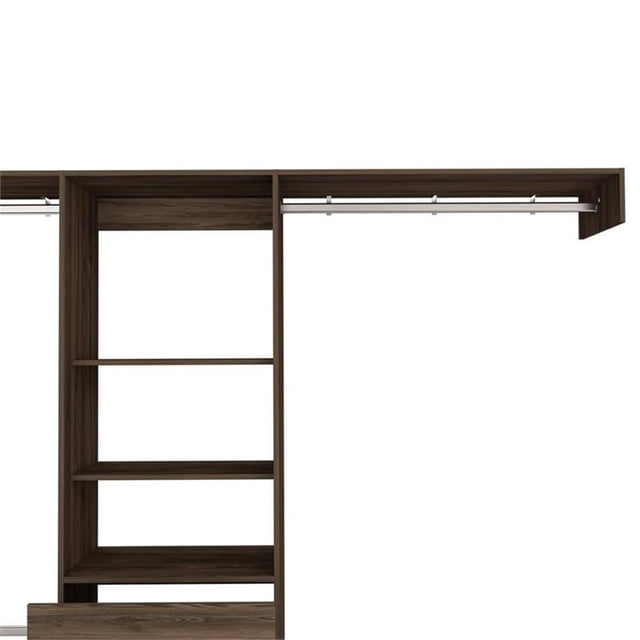 TUHOME Manchester 250 Système de Garde-Robe - Bois d'Ingénierie Noyer Foncé