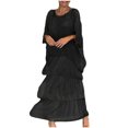 thumbnail image 2 of Robes d'Été Grande Taille pour Femmes 2024 Manches Courtes Col Rond Décontracté Imprimé Économisez jusqu'à 65 %!, 2 of 6