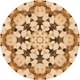 thumbnail image 1 of Ahgly Company Tapis Rond Lavable en Machine Intérieur Transitionnel Orange Pastel, 5 Pieds Rond, 1 of 7