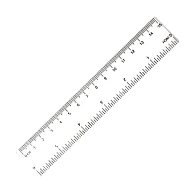 ZTTD Clear Plastic Ruler, 6 Inch Ruler, Clear Ruler with Centimeters and Inches, Straight Plastic Ruler for Home and Office Drawing Measuring Tools