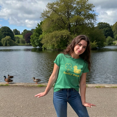 thumbnail image 3 of T-shirt pour Femmes Lucky Duck Drôle Trèfle St Patricks Day T-Shirt Graphique (Vert Chiné) - 3TG, 3 of 4