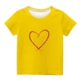 thumbnail image 4 of Rbaofujie Girls Graphic Tees Short Sleeve Heart Printed Shirts Blouse Tops, 4 of 4
