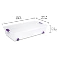thumbnail image 2 of Sterilite 57 Liter ClearView™ Wheeled Latch Box, Clear Plastic Storage Bin with Lid, Purple Latch, 4 Pk, 2 of 7