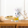 thumbnail image 3 of Abbracc 2Pcs Rabbit Storage Tray Statue Ornament Sculpture For Living Room Yellow and Lifting, 3 of 9