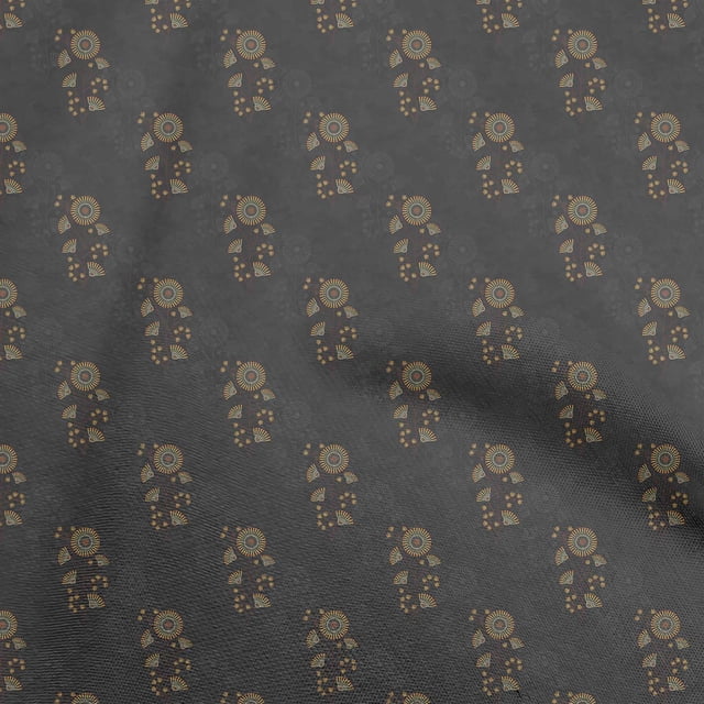 oneOone Rayon Gray Fabric Floral Sewing Craft Projects Fabric Prints By Yard 56 Inch Wide