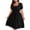 Black, variant on hotojiny Plus Size Dresses for Curvy Women Vintage Polka Dot Flowy A-Line Dress Elegant Puff Short Sleeve Tie Waist Cocktail Dress