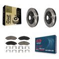 thumbnail image 1 of Transit Auto Front Coated Drilled Slotted Disc Brake Rotors and Ceramic Pads Kit for Car Honda Pilot Ridgeline Acura MDX KDC-100220, 1 of 11