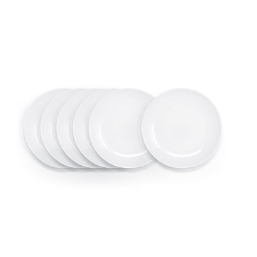 Assiette à salade blanche Mainstays - Lot de 6