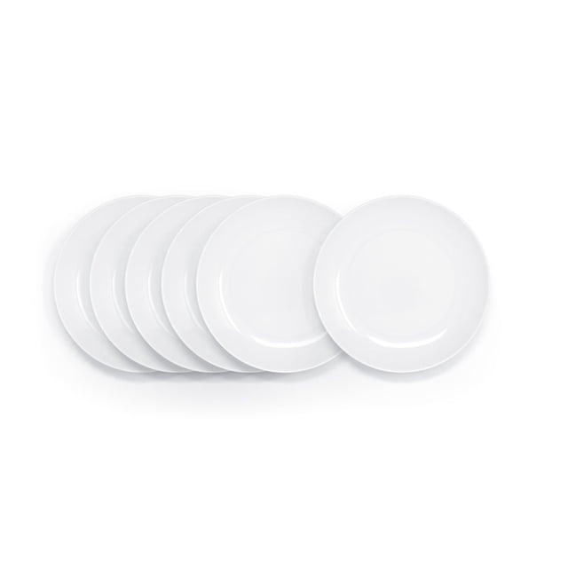 Mainstays White Salad Plate - Set of 6