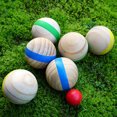 thumbnail image 4 of Homoyoyo Outdoor Bocce Sets Pcs Wooden Bocce Balls For Birthday Summer Parties Random, 4 of 8