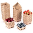 thumbnail image 1 of Lot de 60 Paniers en Fibre de Pulpe pour Petits Fruits, pour Fraise Bleuet Framboise Raisin Cerise, Contenants Paniers pour Produits, 1 of 7