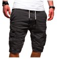 thumbnail image 1 of LSLJS Men's Sport Pure Color Bandage Casual Loose Sweatpants Drawstring Shorts Pant, 1 of 4