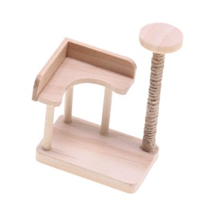 QualitChoice 1:12 for Dollhouse Cat Climbing Frame Cat Post Scratch for Miniature Scene style A
