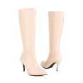 thumbnail image 4 of Cameland Autumn/winter Candy-coloured Side Zipper Embossed High Heel Boots For Ladies, 4 of 8